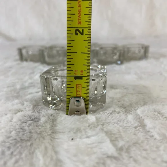 Antique Salt Cellars Salt Dips glass clear crystal open faced . 10 Total - Picture 11 of 11